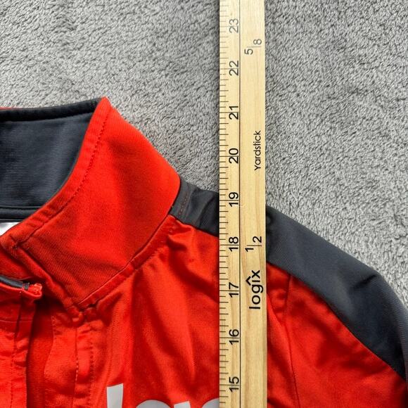 Adidas Track Jacket Boys Youth Size 7 Orange Soccer Sports Outdoors Active - Picture 4 of 5